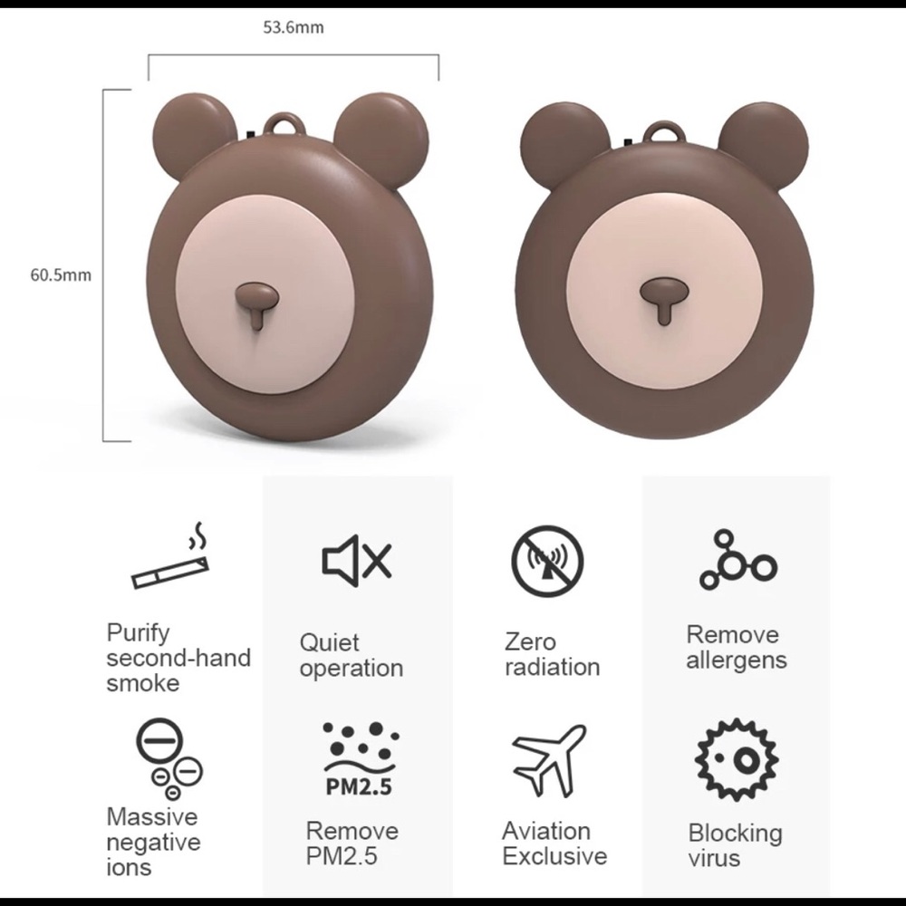 BEAR AiR PURIFIER NECKLACE (kids) - Picture 5 of 5